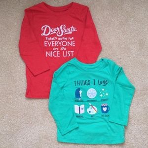 Winter Long Sleeve T-shirts | Toddler Size 3T